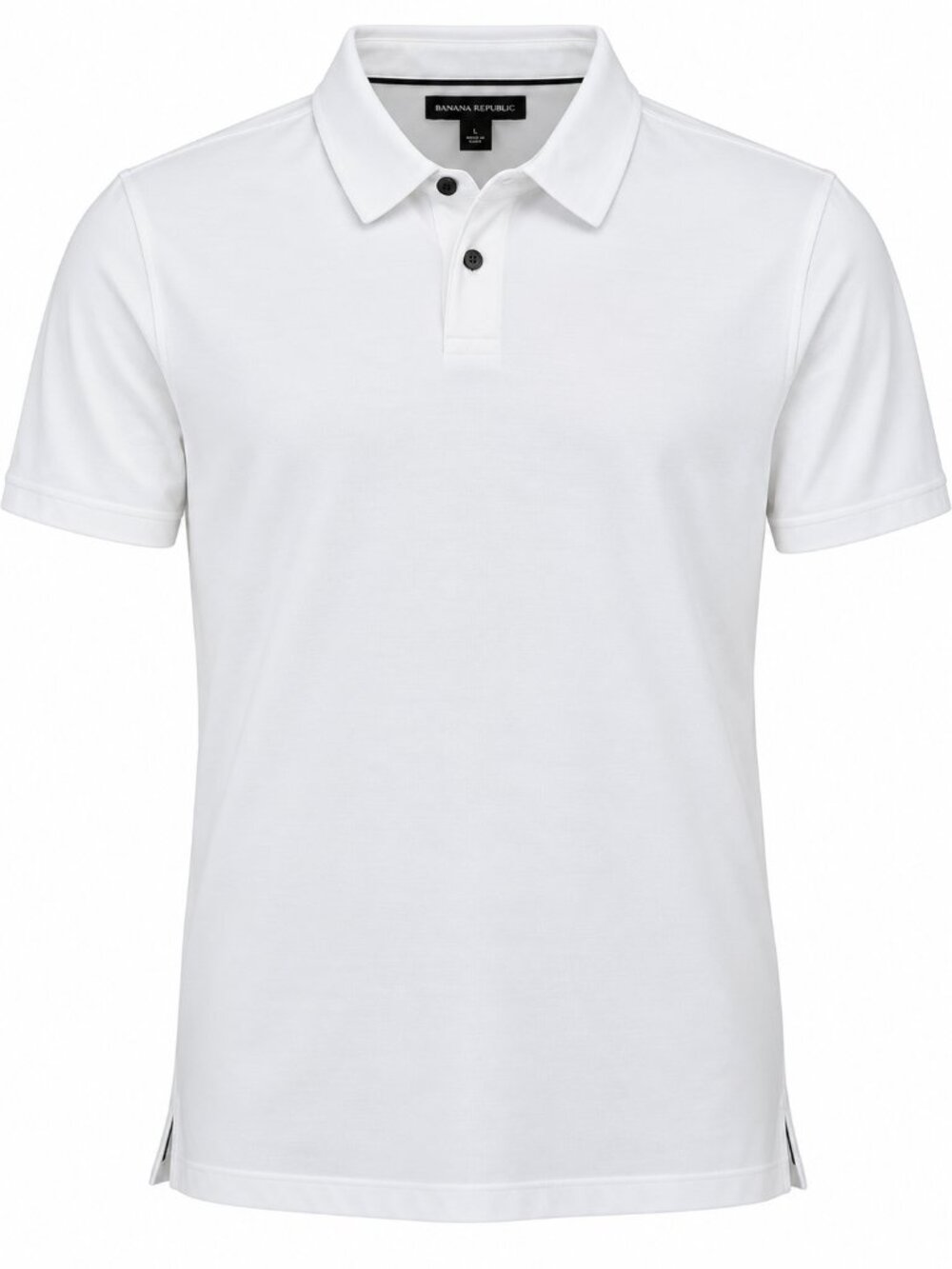 Banana Republic White Short Sleeve Polo Shirt Men's Large